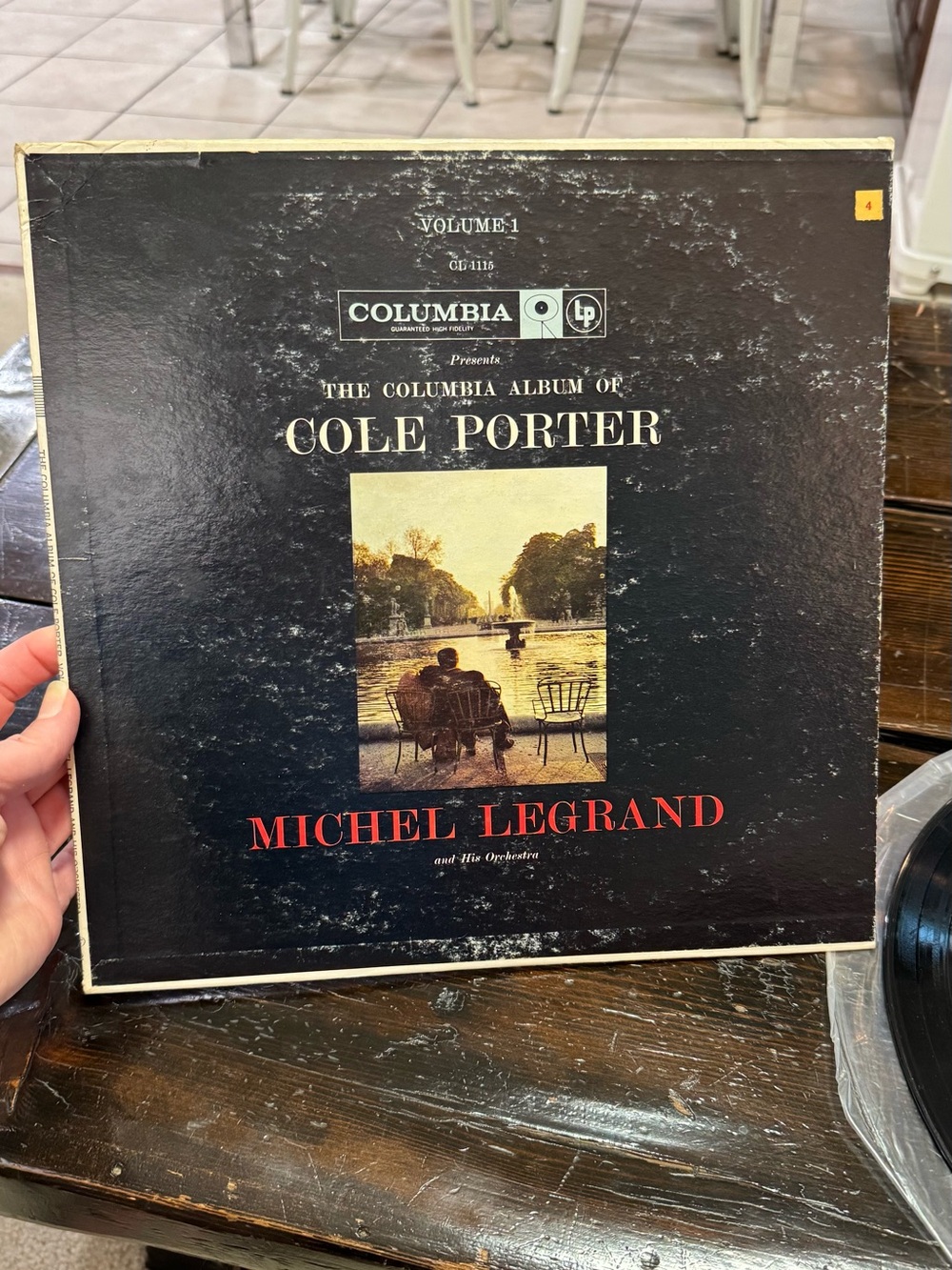 Columbia Cole Porter Album Back Cover - Black, Cream